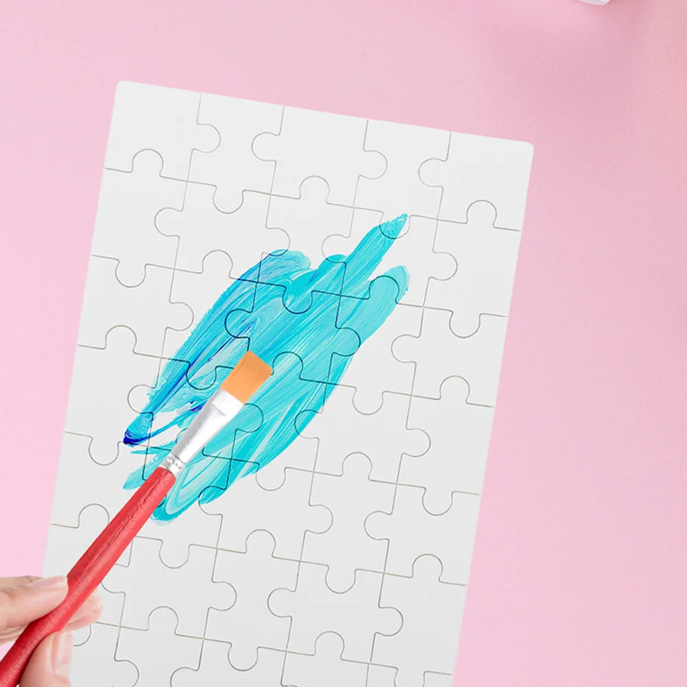 DIY leeres Puzzle, 6 Blatt Sublimation, Holzpuzzle, Rohlinge, Kinderhandwerk, Wärmeübertragung, Puzzleteile für Puzzlespiele