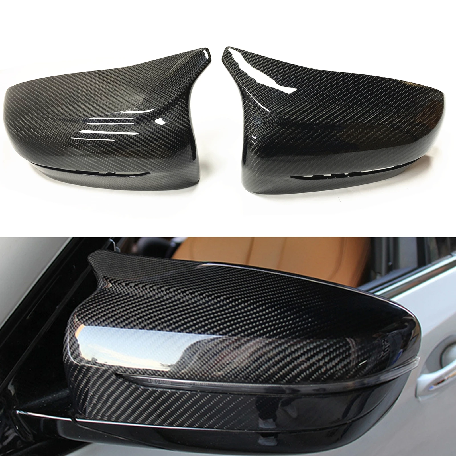 BMW F90 M5 세단 2018-2022 용 탄소 섬유 미러 커버, 자동차 외부 후면보기 캡, 리버스 케이스 쉘 교체 클립 온