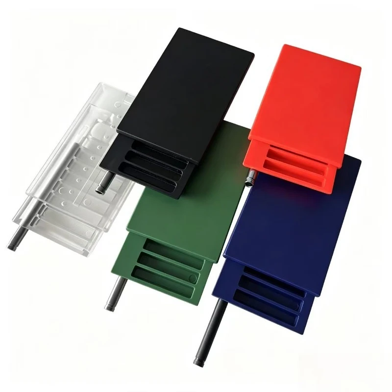 Estuche para liar cigarrillos hecho a mano, caja de almacenamiento de plástico de 8 compartimentos con tapa deslizante, herramientas portátiles de aluminio para tabaco
