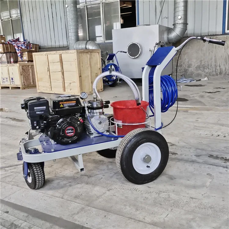 Kelifa 2025 Hand Push Cold Paint Road Marking Machine for Factory Workshops with Core Engine Component 6.5HP High Efficiency