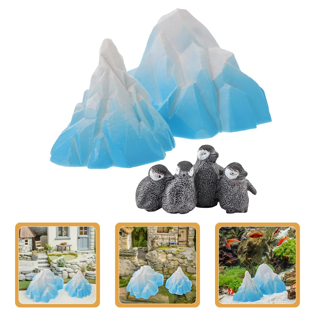 

2Pcs Simulation Iceberg Decor for Fish Tank: Realistic Arctic Winter Scene Ornament Enhancing Visual Appeal and Providing Safe