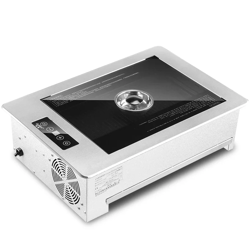 

220V Commercial Restaurant Grill Electric Smokeless Barbecue Grill Pan Embedded Grill Smokeless BBQ Touch