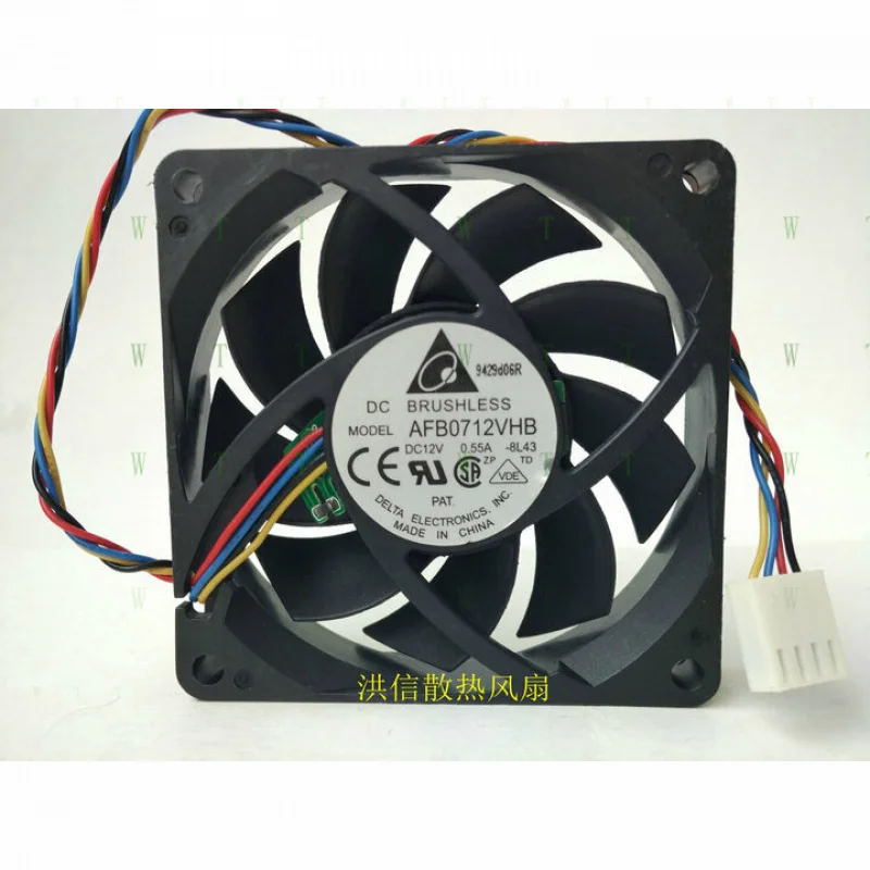 

H 1 PCS for Delta AFB0712VHB Fan 70*70*15mm DC 12V 0.55A 4 pin cooling fan