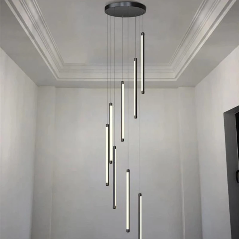 Plafonnier LED Suspendu au Design Nordique Moderne, Éclairage d'Nik, Luminaire Décoratif de Plafond, Idéal pour un Salon, une Villa, une Salle à Manger, une Chambre à Coucher ou des Escaliers