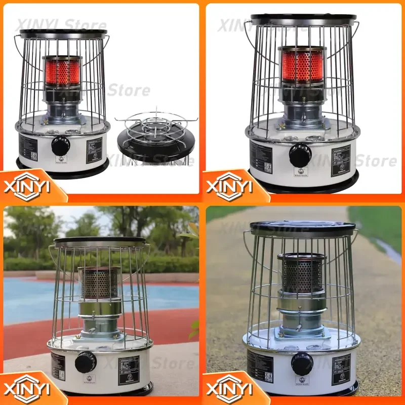 Portable Windproof Stove Adjustable Flame Outdoor Camping Fishing Heater with Safety Device