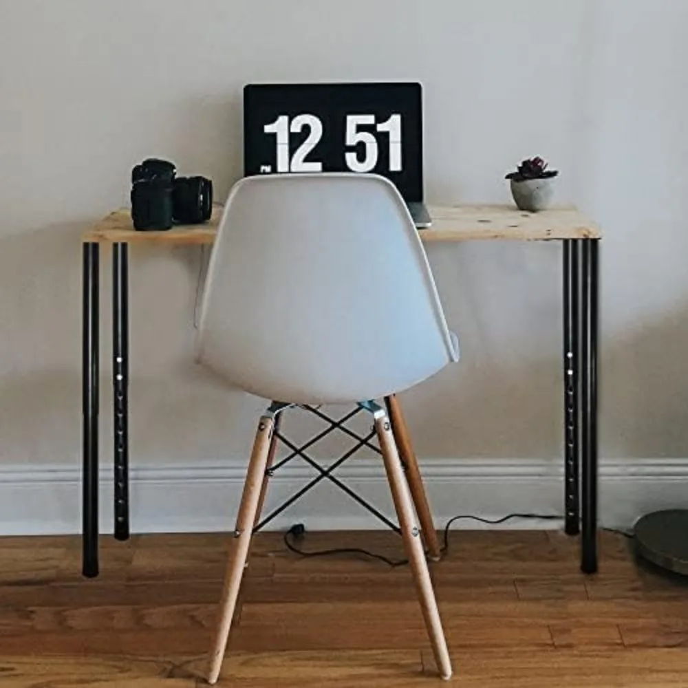 

Adjustable Metal Table Leg, 24-40 inch, 60-100cm, Home Office DIY Desk Leg, Furniture Leg Set (4, Black)