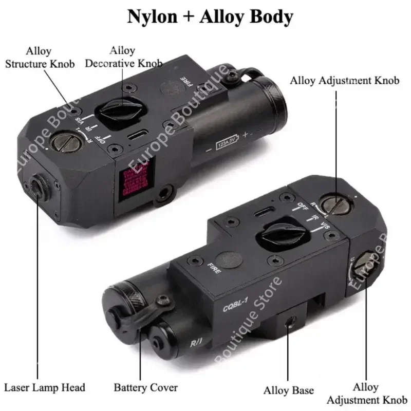 2026 New Tactical Flashlight Combo, SF M300A M600C LED Light, CQBL-1 Red Green Dot Indicator Airsoft Hunting Gear