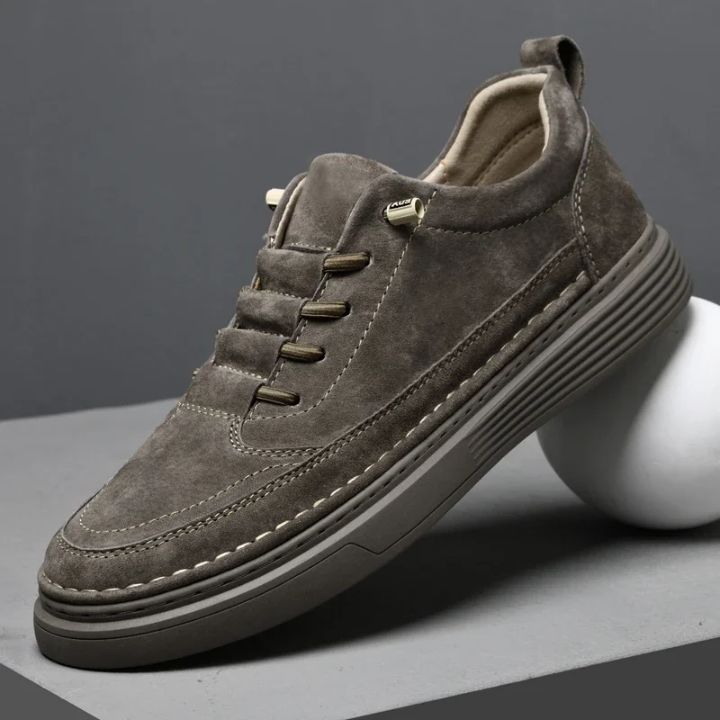 Mens Sneakers Genuine Leather Casual Skate Shoe Outdoor Driving Luxury Brand Male Vulcanize Shoes New Fashion Men Tenis Footwear