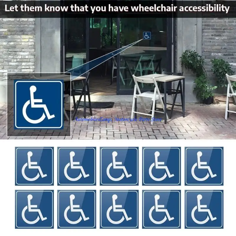 

H7BD Handicap Adhesive Decal Sticker Car Window Bumper Wall Parking Emblems Disabled