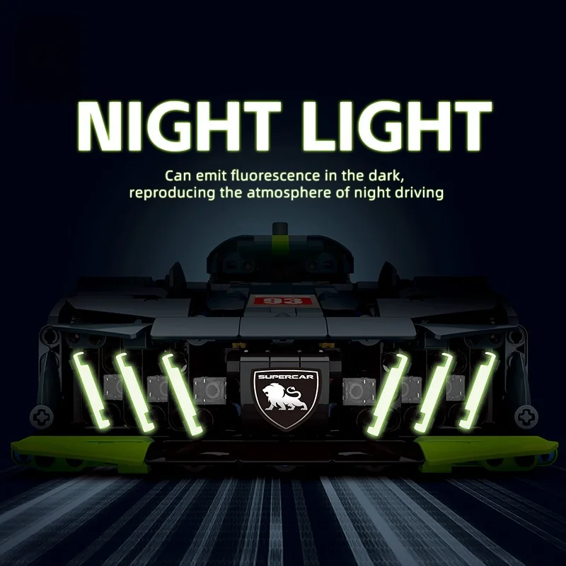 DIY técnico 9X8 híbrido Hypercar velocidad coche de carreras bloques de construcción creativo MOC deportes modelo cumpleaños regalos de navidad 1280 Uds