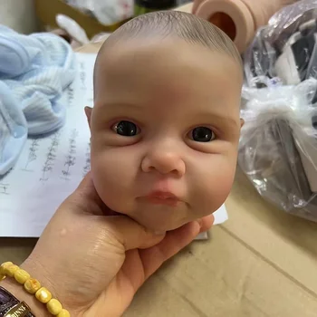 20 inch already painted kit Miley reborn doll parts with visible veins included cloth body and eyes cute baby 3D painting