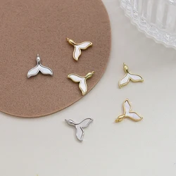 4pcs Copper Gold Plated Fritillary Mica Human Fishtail Pendant DIY Handmade Accessories Bracelet Necklace Ear Pendant Charms