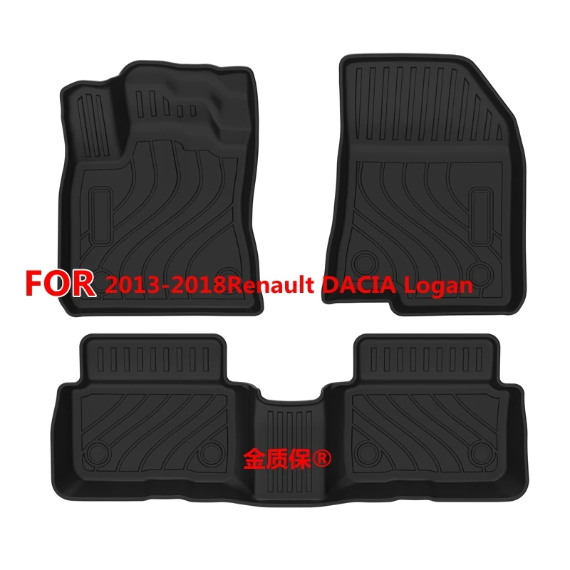 Use for 2013-2018 Renault Dacia Logan Car Carpet AllWeather Logan Trunk Mat Full Set Fit for Renault Logan Waterproof Floor Mat