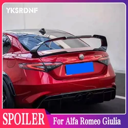 Carbon Fiber / FRP Car Rear Spoiler Wing Trunk Lip For Alfa Romeo Giulia Spoiler Sedan Rear Trunk Spoiler Boot Wing GTA Style