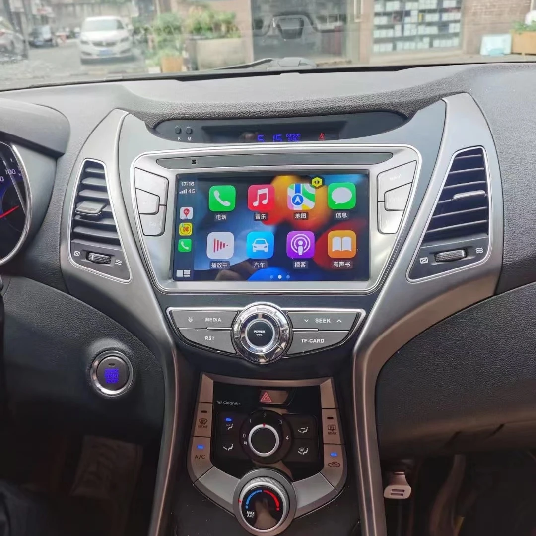 Pantalla de 8 "Android 14 para Hyundai Elantra 5 JK GD MD UD 2012 - 2016 Carplay Autoradio Radio reproductor Multimedia navegación GPS