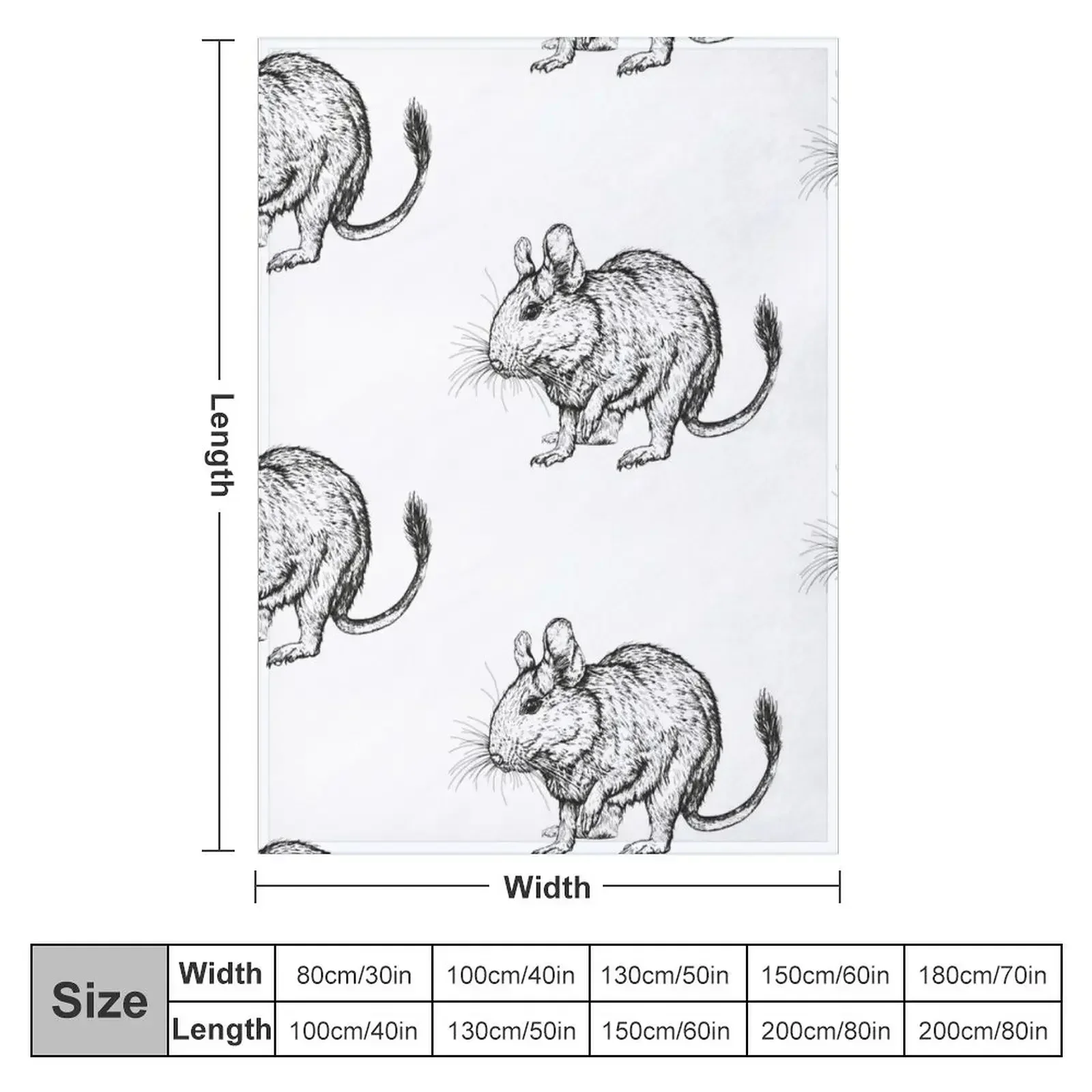 Degu Throw Blanket Multi-Purpose Warm Blankets