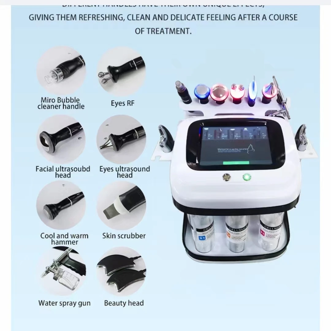 10 in 1 hydra dermabrasion vacuum blackhead exporter life ice hammer skin repair hidra facial machine for commercial