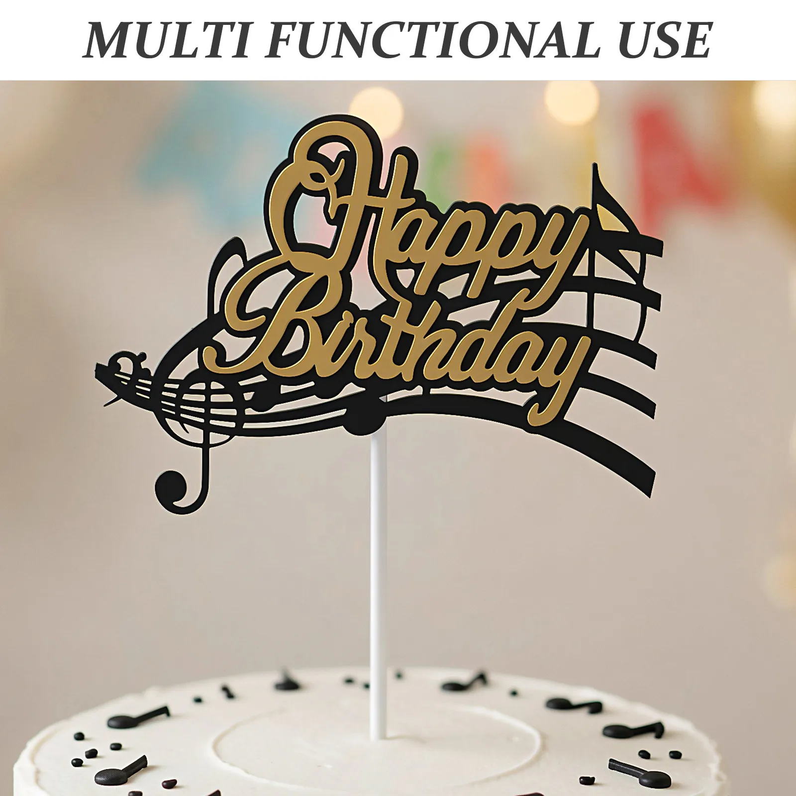 32Pcs Music Note Cake Decorations Guitar Instrument Cake Toppers Party Supplies Birthday Music Instrument Theme