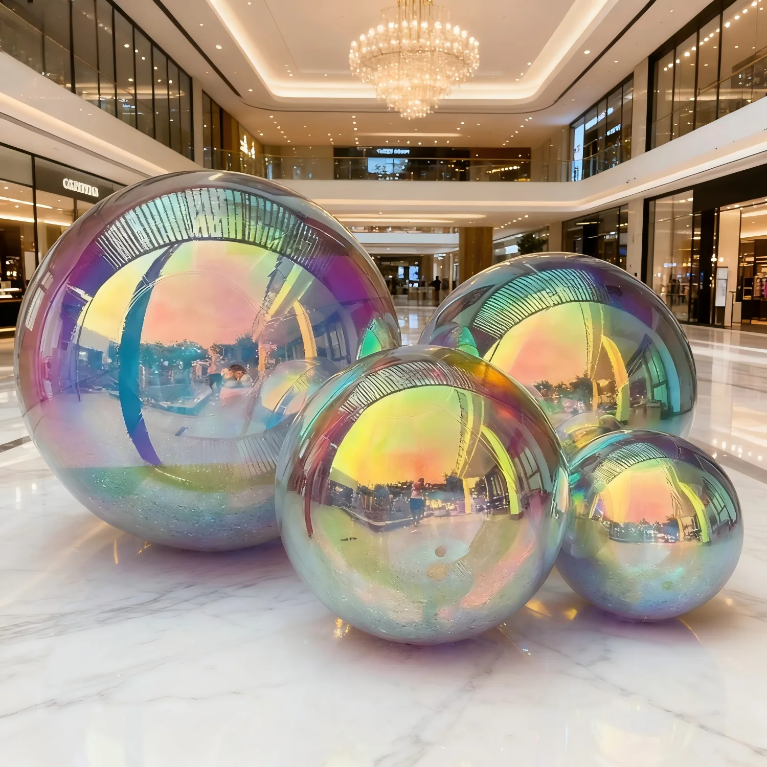 

Радужный надувной зеркальный шар, большие блестящие шары, герметичный гигантский шар, большая герметичная сфера из ПВХ для свадебного украшения