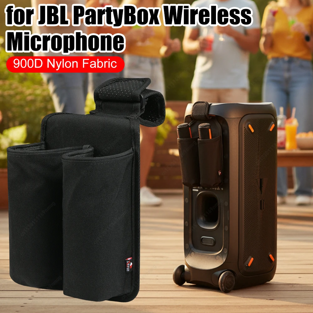 Soporte de almacenamiento para colgar micrófono, bolsa organizadora para micrófono, bolsa de almacenamiento para JBL PartyBox, accesorios para micrófono inalámbrico