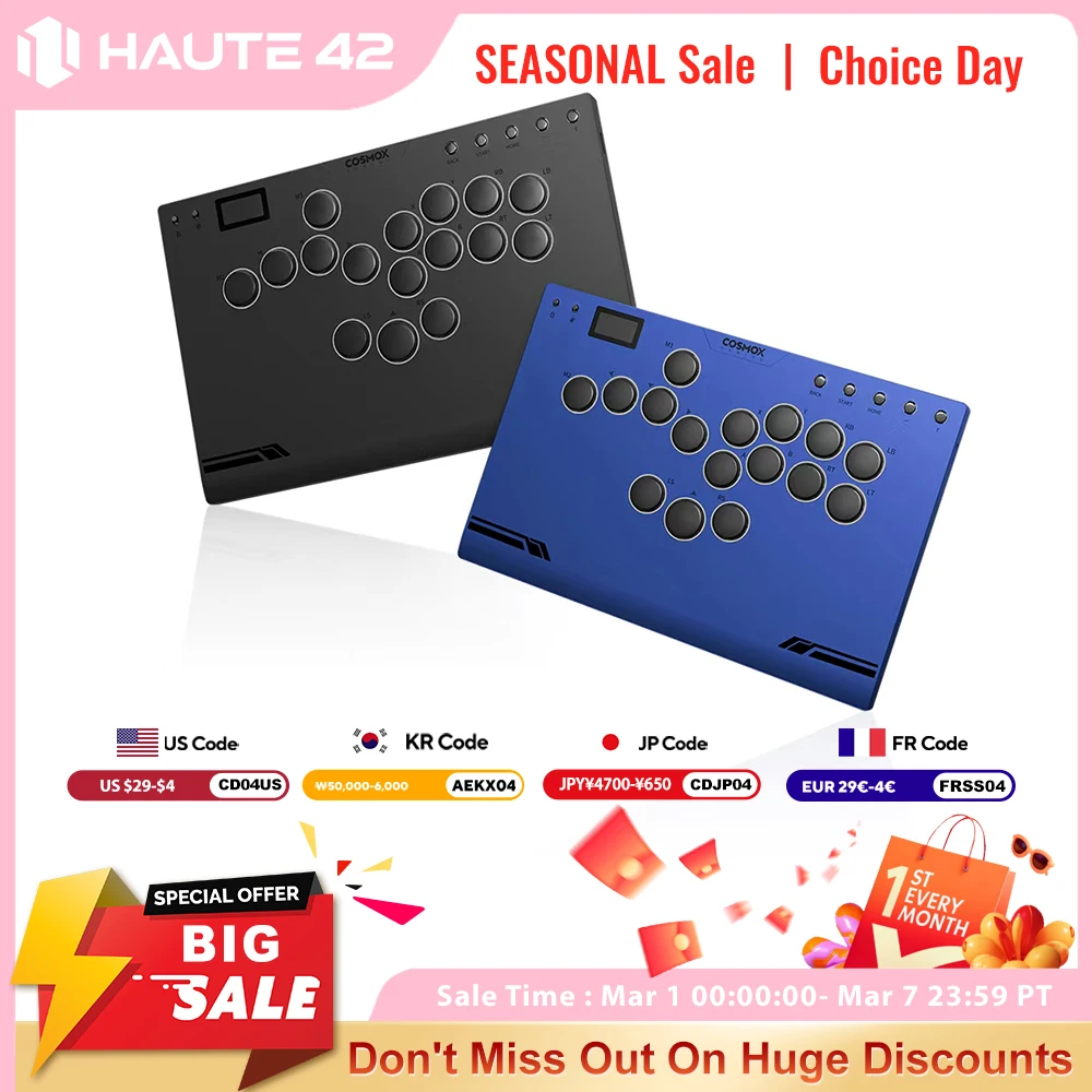 Manette de jeu Haute42 M-Ultra Gen 2 en alliage d'aluminium, sans levier, type Hitbox, pour PC/Ps4/Ps5, manette arcade sans stick