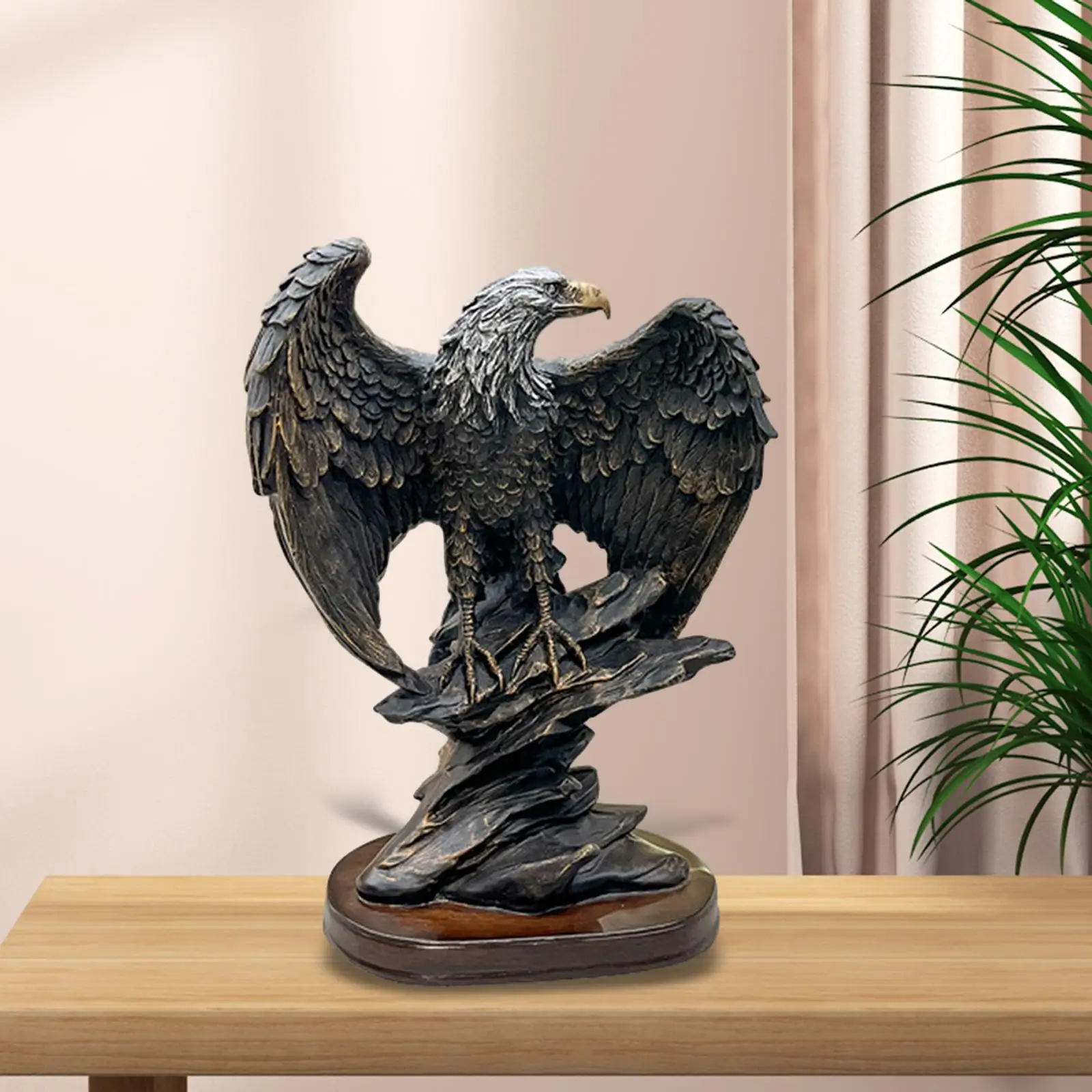 Eagle Statue Polyresin Ornament Home Decor Collection Animal Sculpture Decorative for Bookshelf Home Party Bathroom Living Room