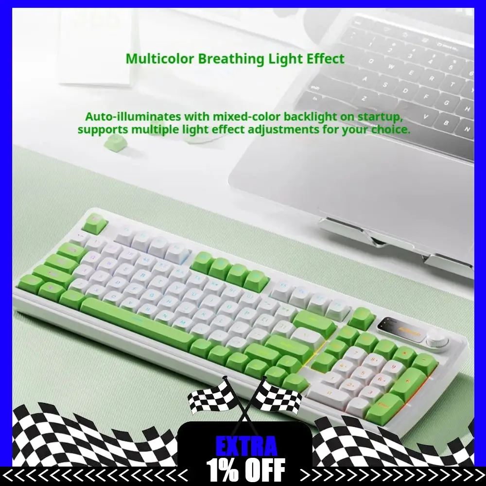 

Новая клавиатура Ausdom Mete98X Xiaoqiao, 3-режимная беспроводная Bluetooth-клавиатура, офисная машина, ручка, эргономичная игровая клавиатура, компьютерная