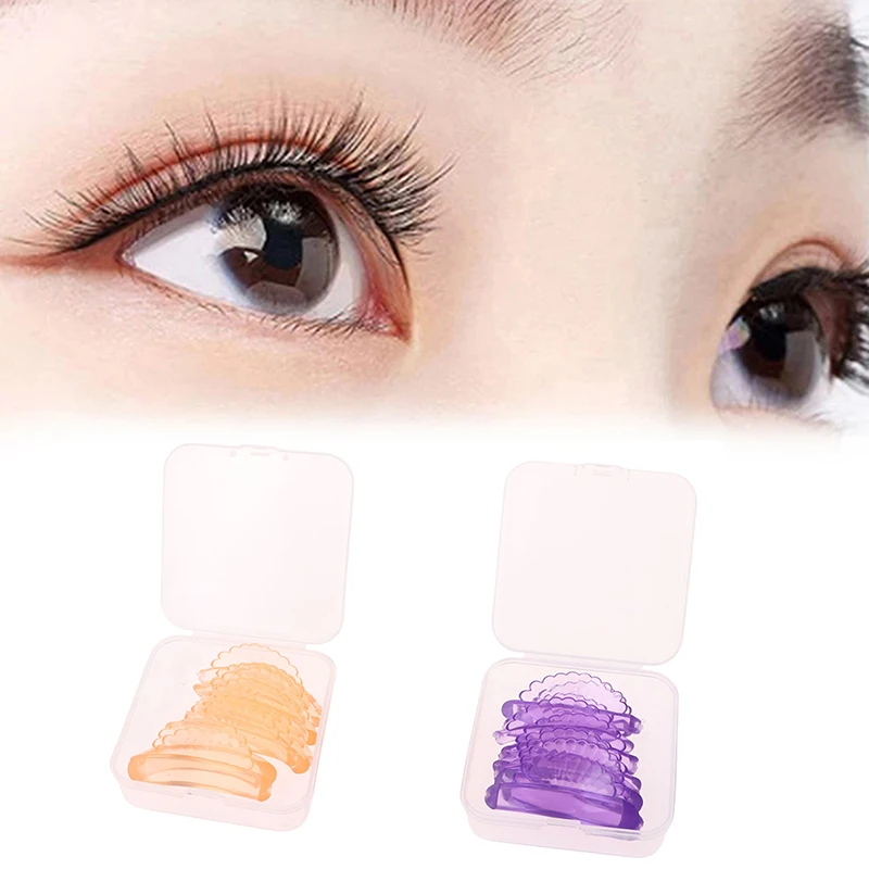 5 Par Silikonowych Podkładek do Trwałej na Rzęsy Typu C, Samoprzylepne Wałeczki do Rzęs, Osłonki do Liftingu, Akcesoria do Podkręcania Rzęs 3D, Narzędzia do Makijażu