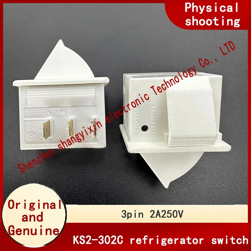 Original KS2-302C dual normally open normally closed limit travel reset self-springless unlocked refrigerator door switch 2A250V