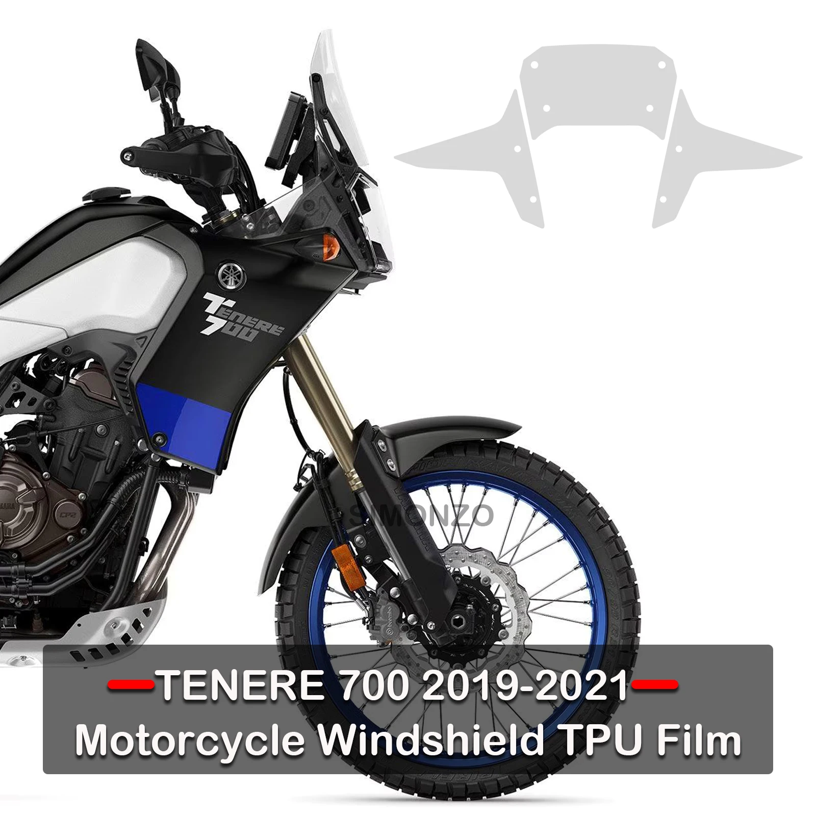 

For YAMAHA TENERE 700 PPF Tenere 700 Paint Protection Film T7 Motorcycle Anti-scratch TPU T700 Accessories 2019-2021