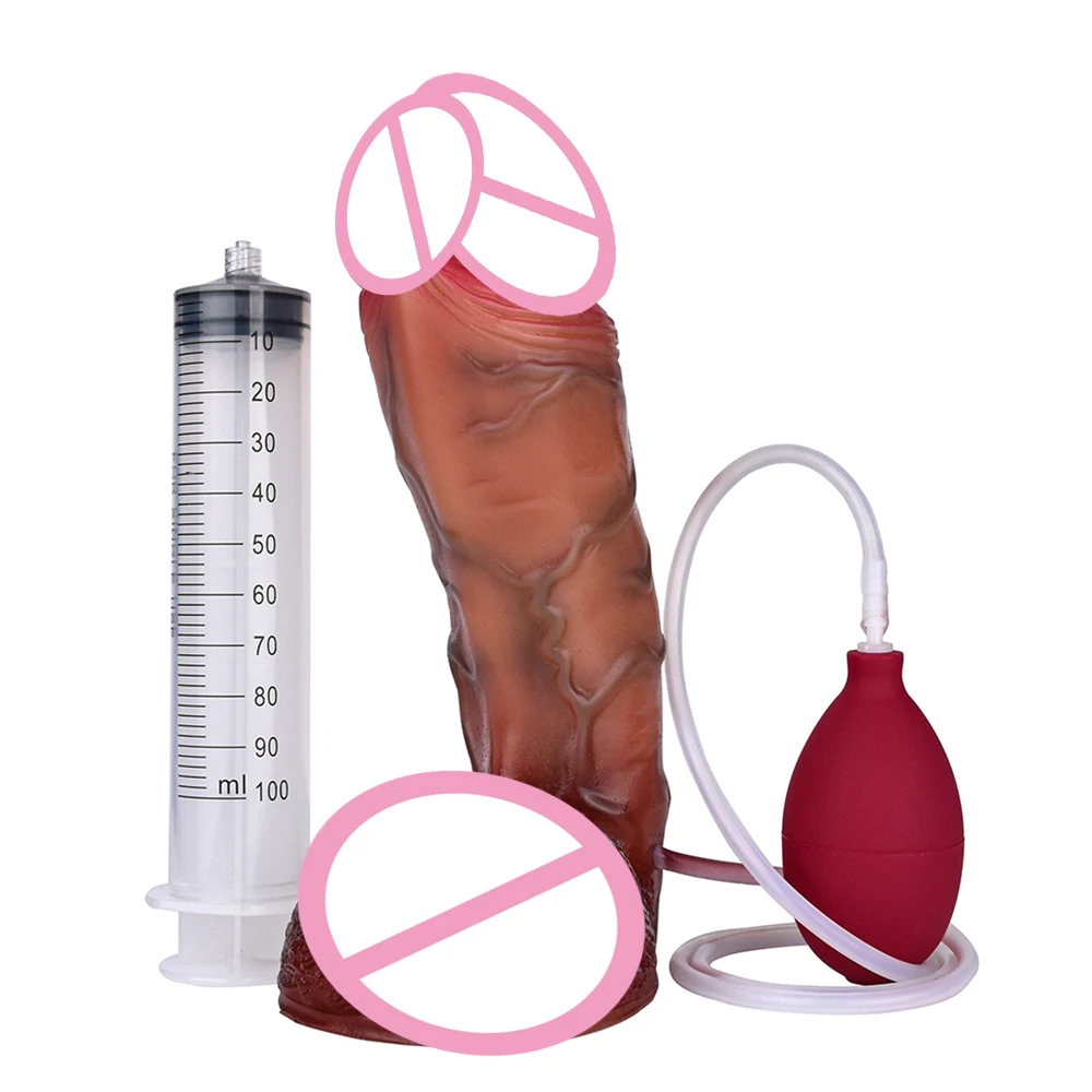 SXXY Large Ejaculation Dildo Realistic Squirting Penis With Suction Cup Soft Silicone Anal Plug Spray Liquid Sex Toys For Women