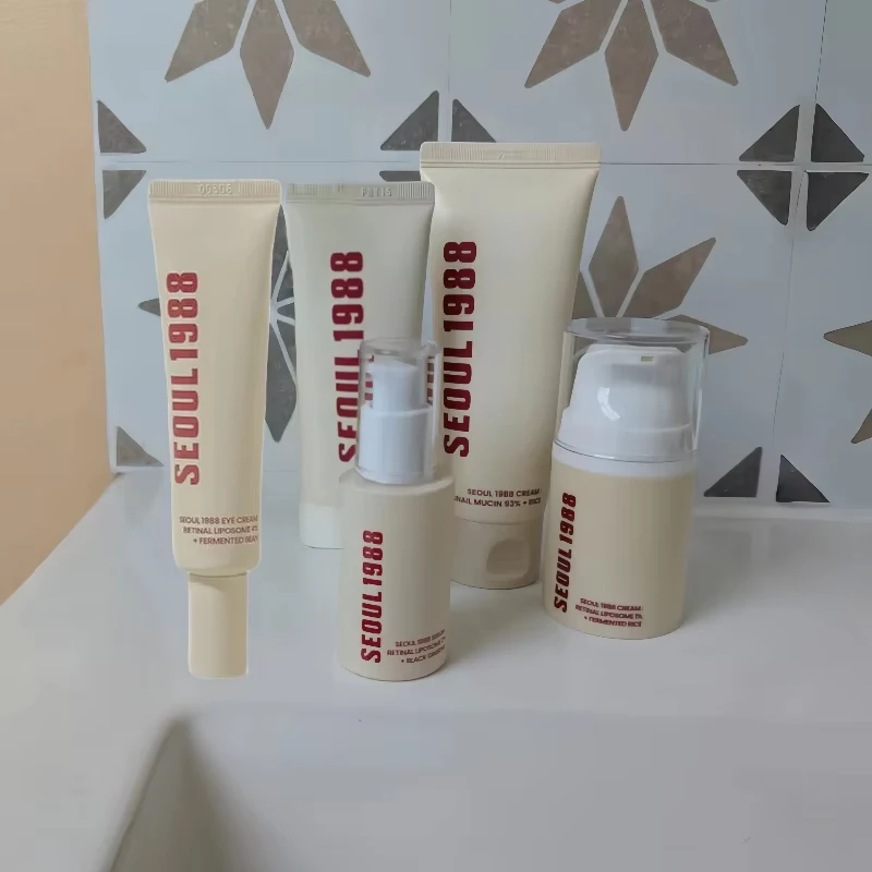 Seoul 1988 Retinol Ginseng Eye & Face Cream Serum Set Firming Moisturizing Diminish Lines Wrinkles Skin Care Essences