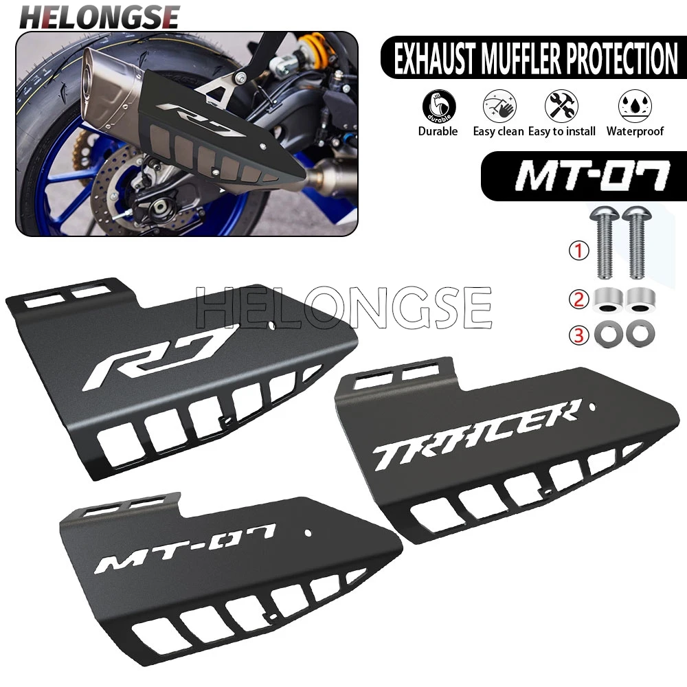 

For YAMAHA MT-07 FZ-07/ABS TRACE 2014-2024 YZF R7 Motorcycle Exhaust Pipe Heat Shield Cover Muffler Protector Guard Accessories
