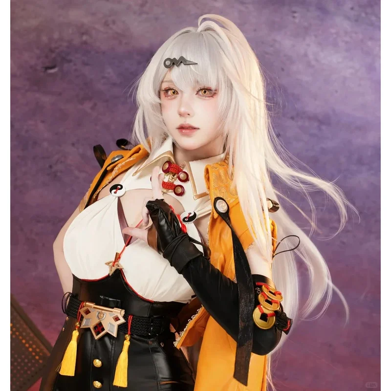 أزياء CyGame ZZZ Zenless Zone Zero Yixuan التأثيرية أحذية شعر مستعار Yi Xuan Cos الزي لحفلات الهالوماس للبالغين والنساء والرجال
