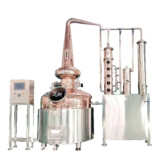 Moonshine Al-co-h-ol Columna de reflujo Todavía A-lc-o-holic Bebida Destilador de cobre Condensador Di-stil-lat-ion