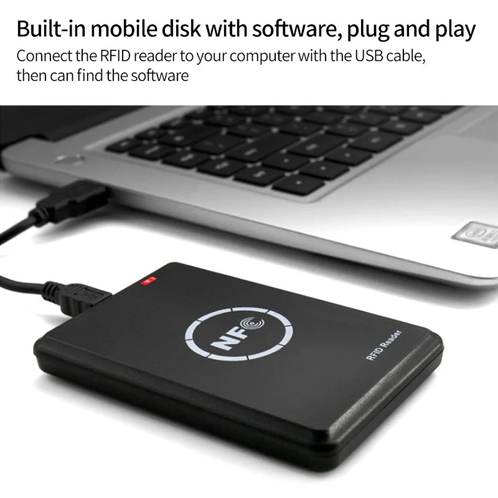 Lettore di Smart Card NFC a frequenza multipla scrittore duplicatore di fotocopiatrici RFID 125KHz 13.56MHz programmatore di Fob USB crittografia della copia della carta chiave