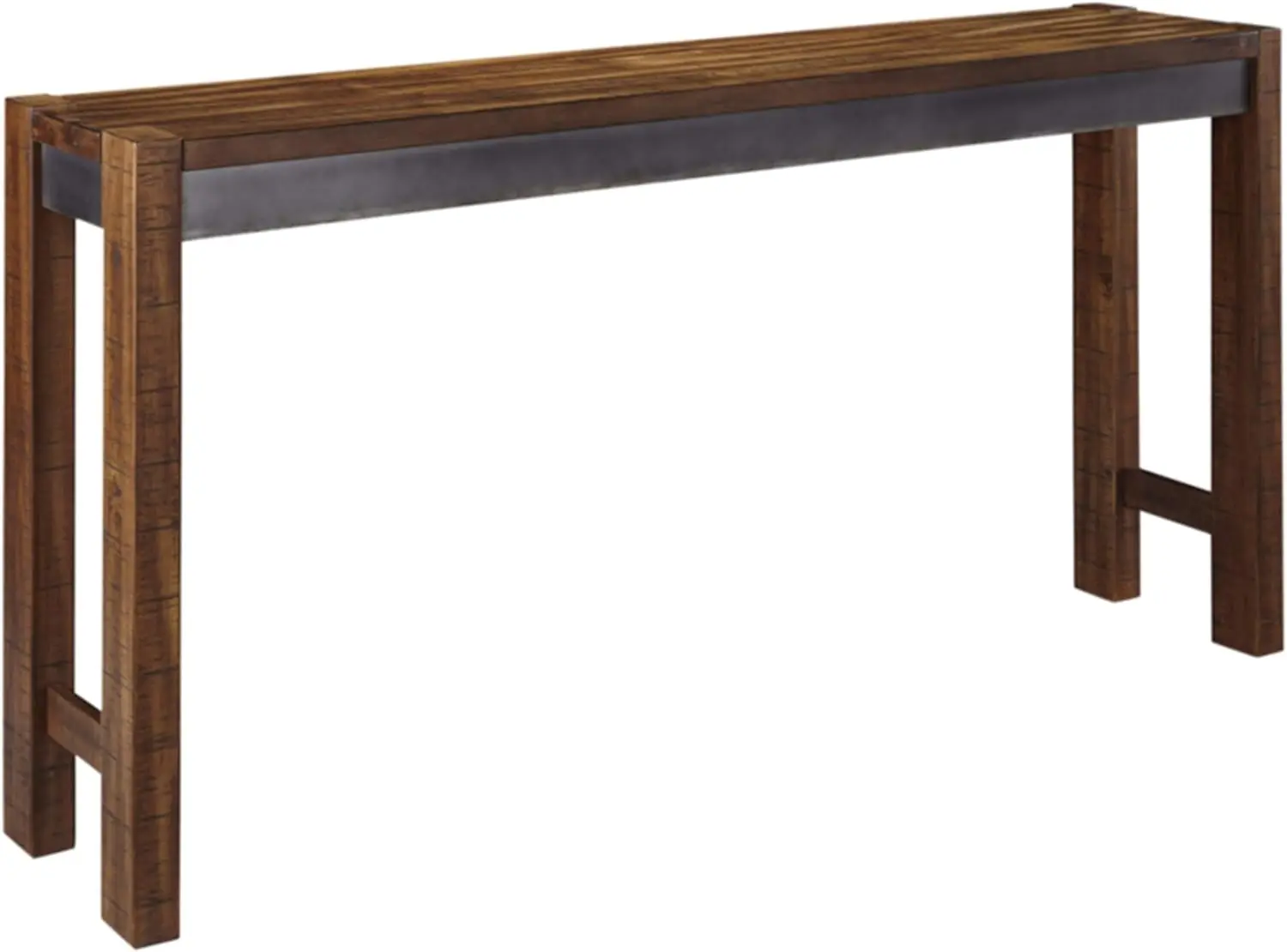 Design by Ashley -52 Rectangular Industrial Style Dining Room Bar, Counter Height Table, Brown