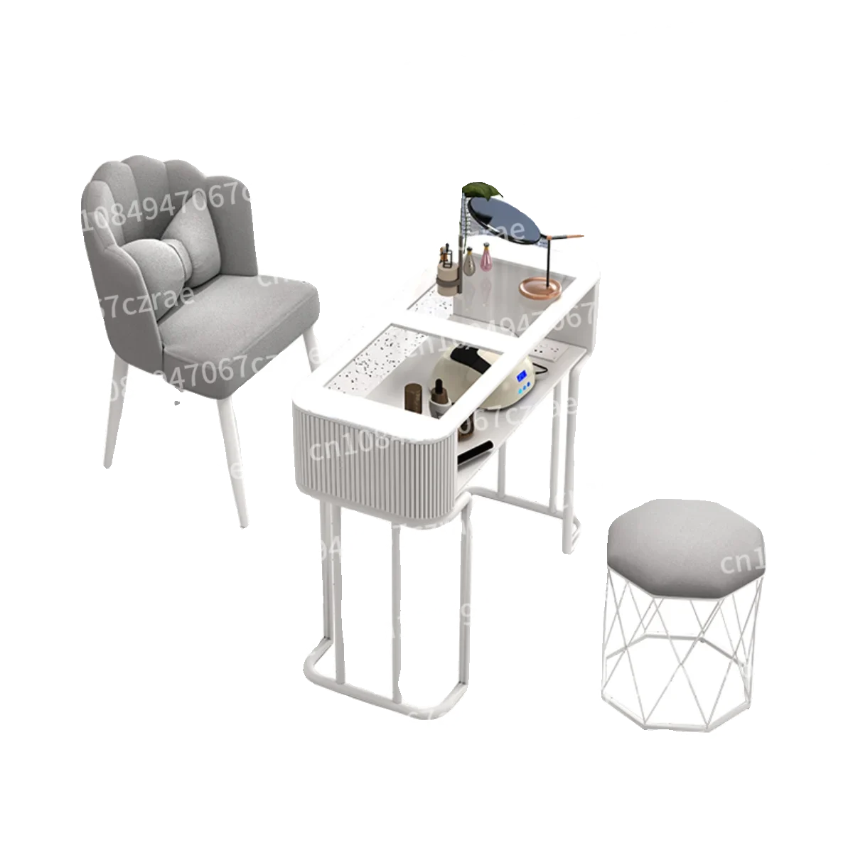 Table and Chair Set Japanese Manicure Table Special Economical Single Double Ins Internet Celebrity Cream Style Multi-function