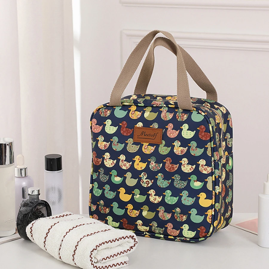 

New insulated bento bag, large capacity, high appearance level, portable handbag for office workers, lunch box bag
