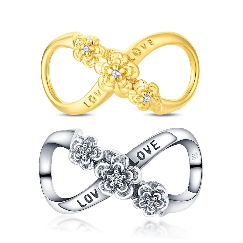 

Hot Sales 925 Sterling Silver Endless Love Charms Bead Fit Original Bracelet DIY Women Valentine's Day Jewelry Gifts