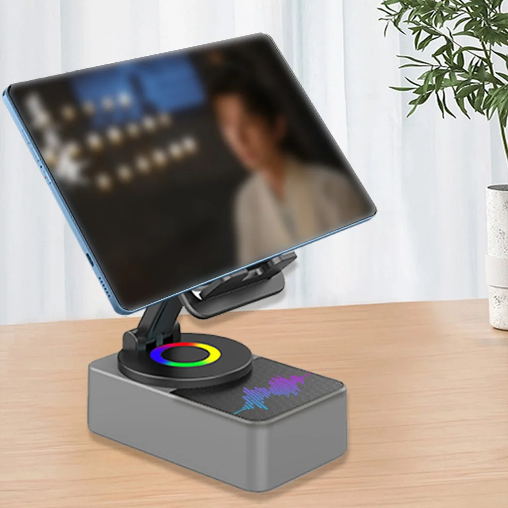 قابل للتعديل للطي سماعة لاسلكية تعمل بالبلوتوث المتكلم 3 في 1 خلية حامل هاتف المحمول دعامة حامل بنك الطاقة الصوتي