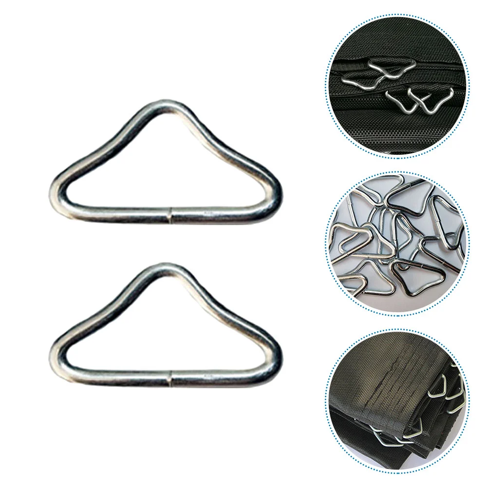 15 Pcs Mesh Iron Rings Design Easy Replacement Galvanized Steel Wire Outdoor Metal Triangle Buckles Trampoline