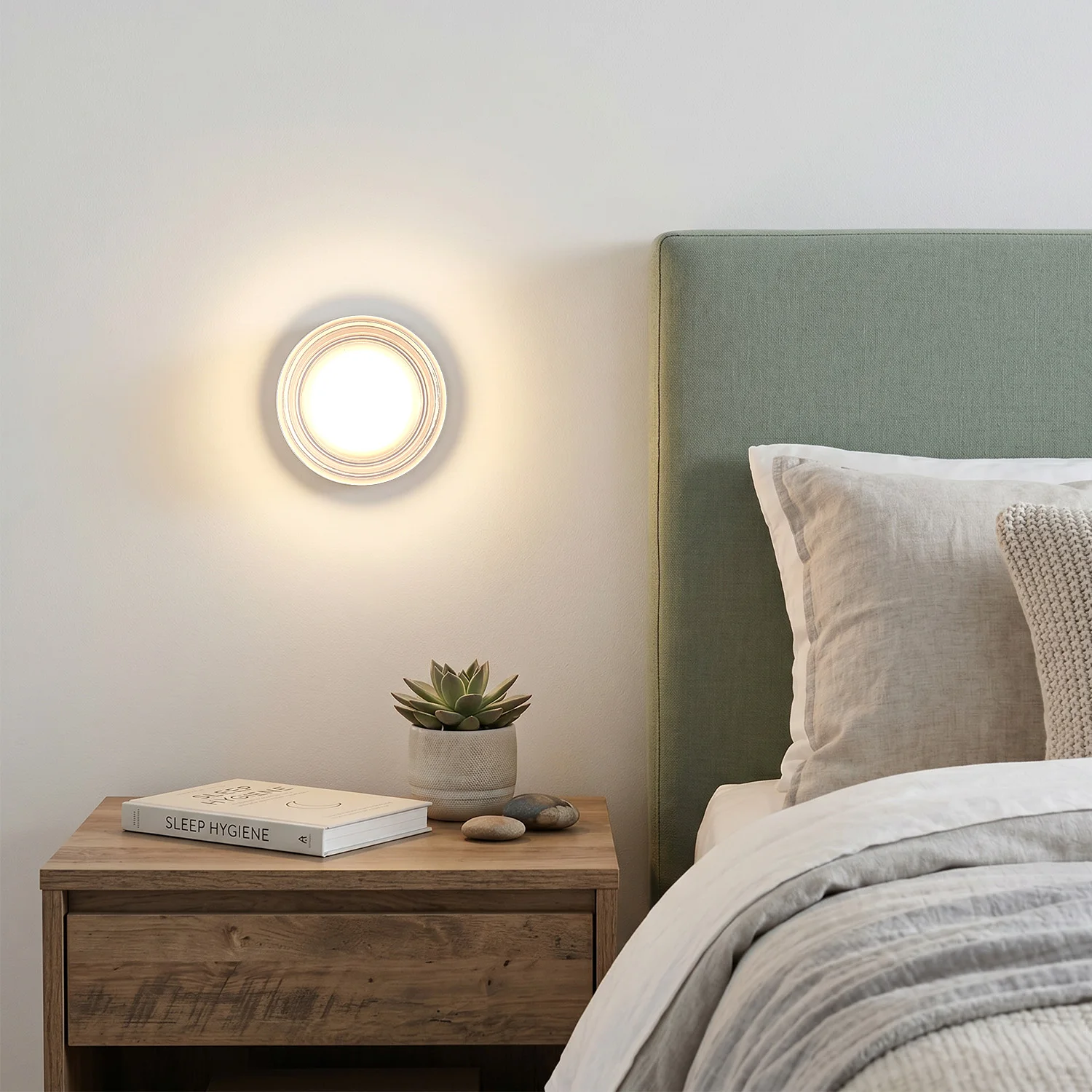 ARLGSITE 5.1-inch Minimalist Bathroom Wall Light Featuring a Sleek Design and a Thickened Glass Shade—Perfect for Home Décor.
