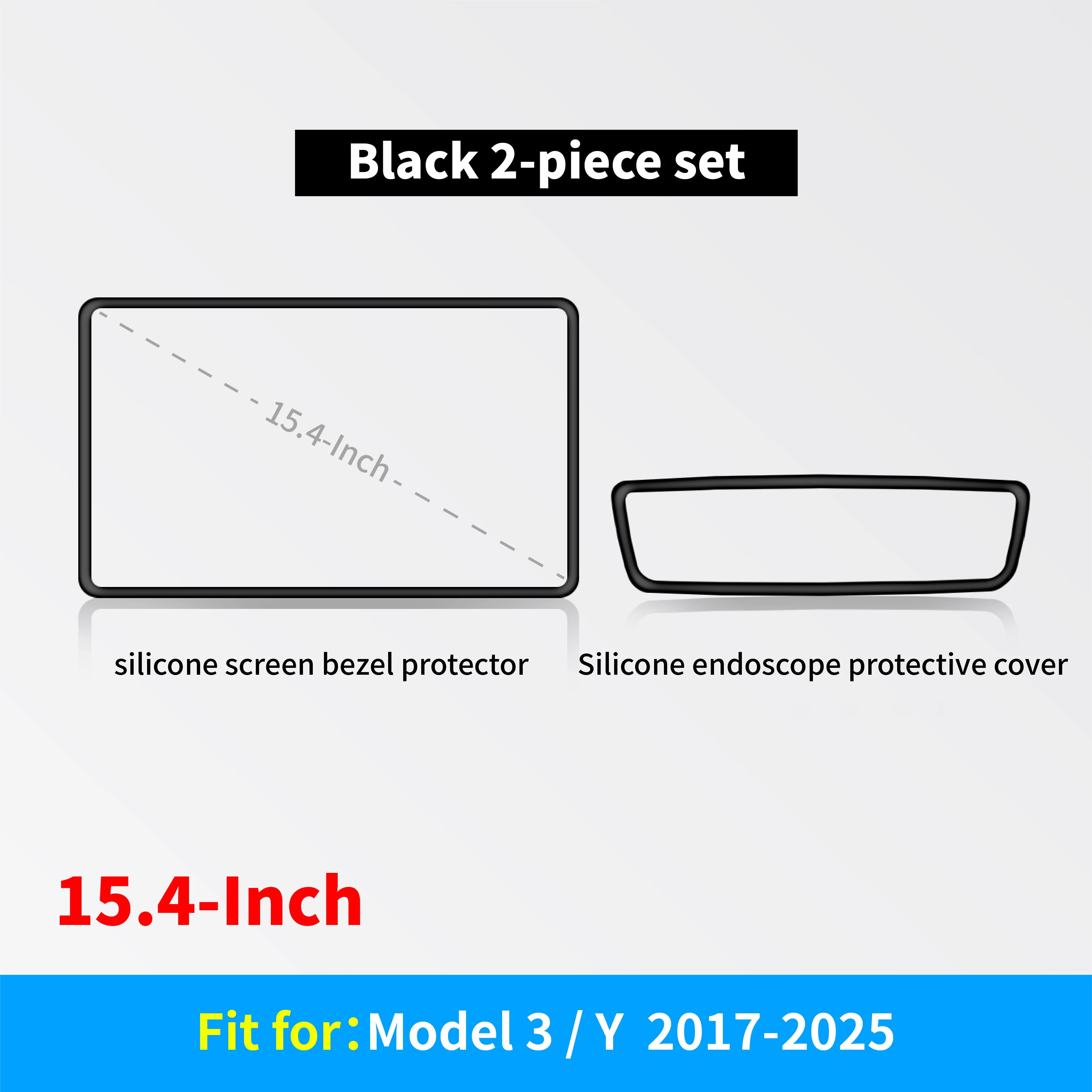 Silicone Screen Bezel Protector for Tesla Model 3/Y