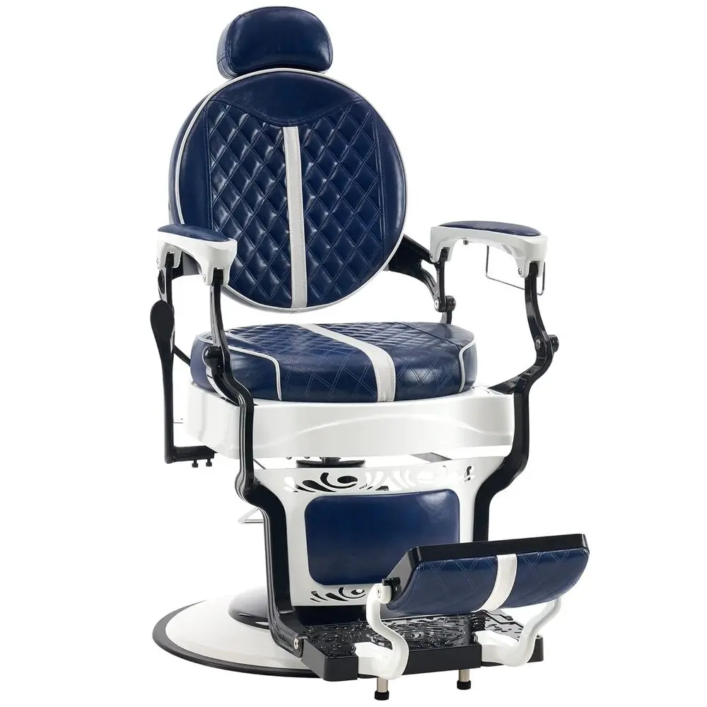 

Vintage Heavy-Duty Barber Chair with Proportional Hydraulic Recline for Beauty Salons and Hair Stylists
