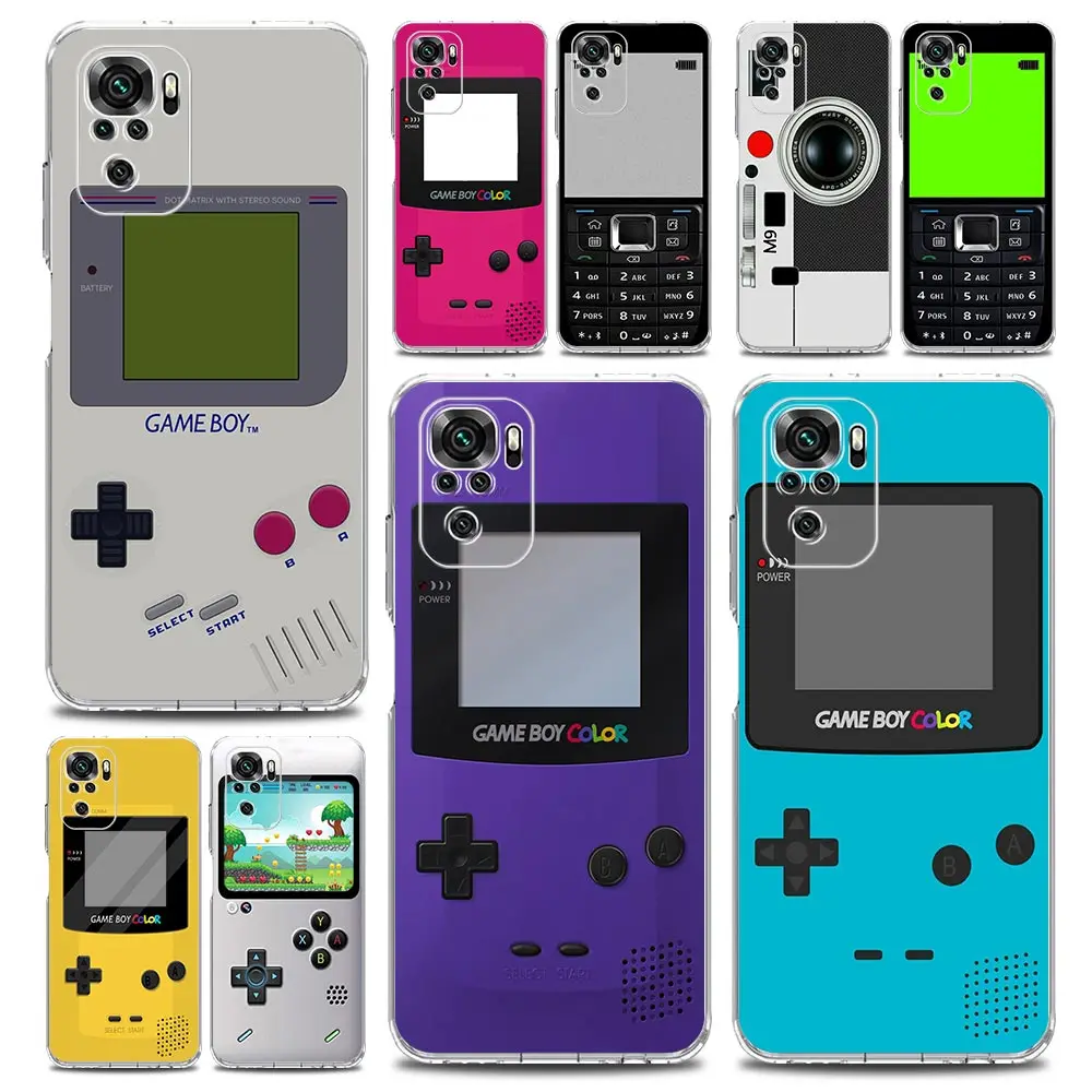 Gameboy Boy Game Phone Case For Xiaomi Redmi Note 13 12 5G 9S 9 8 10 11 Pro Plus 4G 9T 13C 12C10C 9C 9A 7 Clear Cover