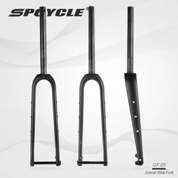 Spcycle Full Carbon Gravel Fork 1-1/8 Straight Tube Disc Brake Forks 700C 650B Lightweight All Road Gravel Bike Fork