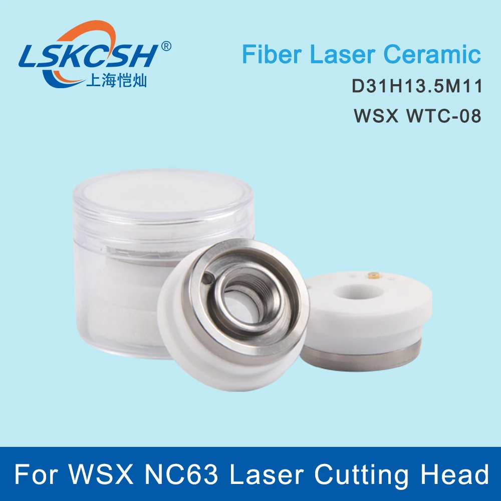 LSKCSH WSX Laser Ceramic WTC- 08 D31 H13.5 M11 Laser Head Nozzle Holder Sensor Part for WSX NC63 FIber Cutting Head