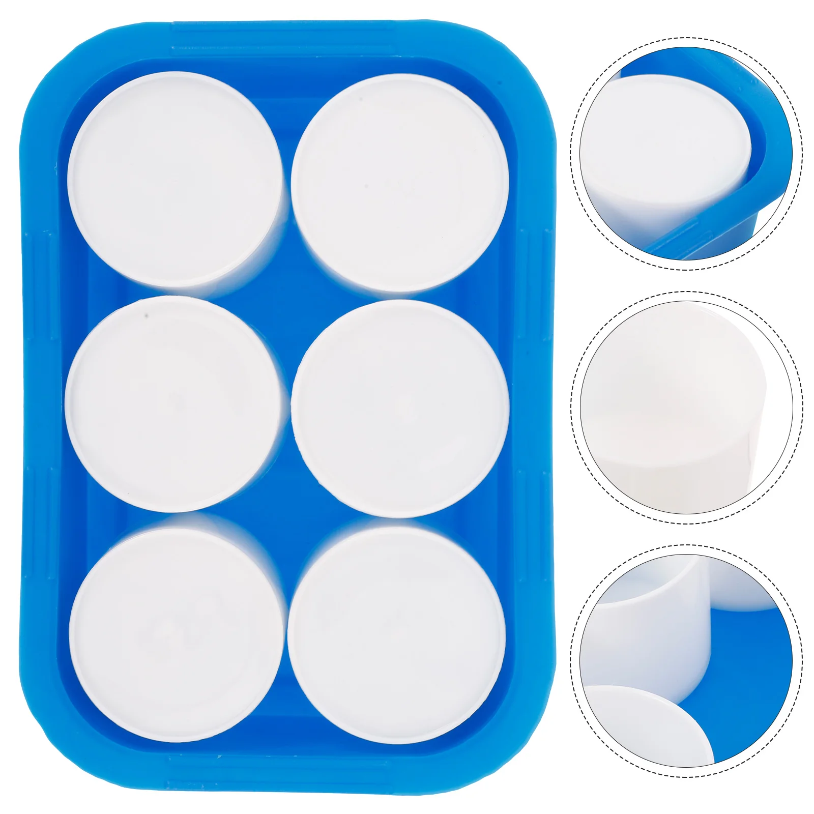 

1 Set Plastic Watercolor Pigment Box 6 Grids Art Painting Color Holder Portable Mixing Case For Acrylics Oil Paint Durable Gift