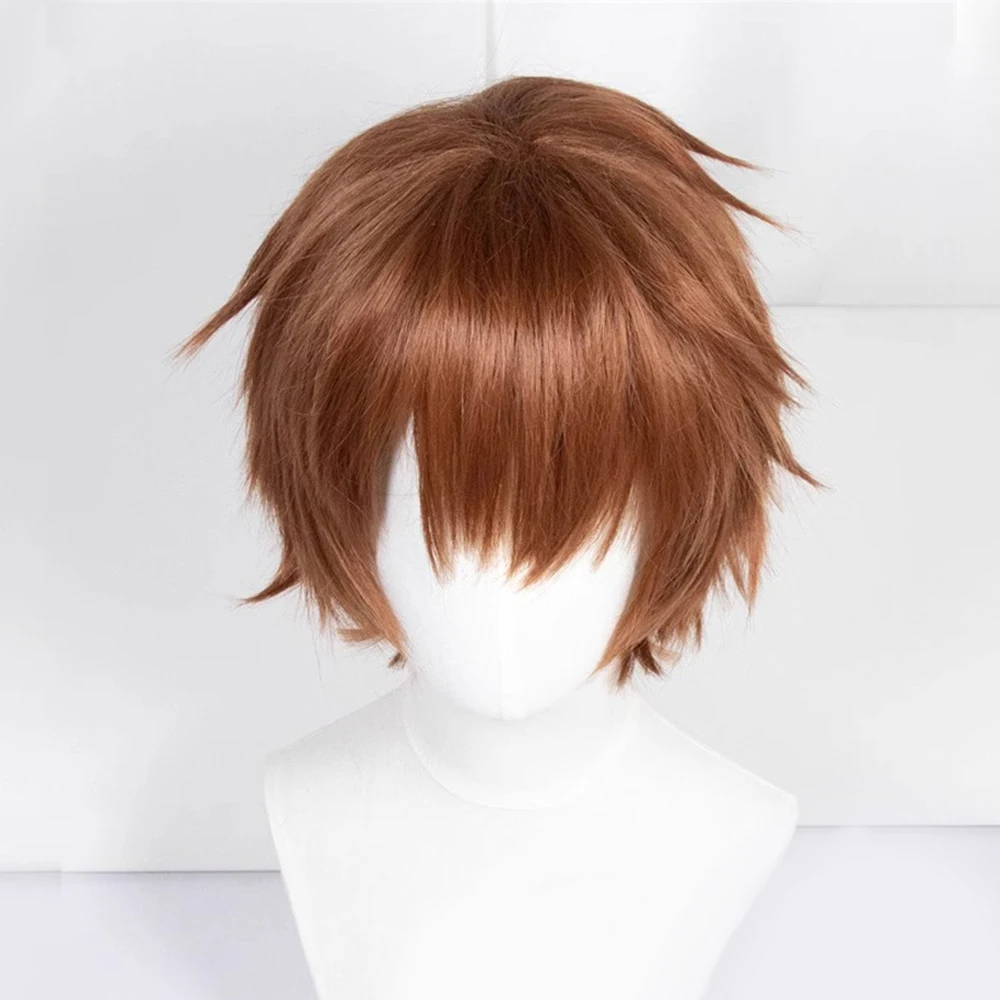 متوفر في المخزون Suzaku Kururugi شعر مستعار تأثيري MiukoCosplay أنيمي رمز Geass تأثيري